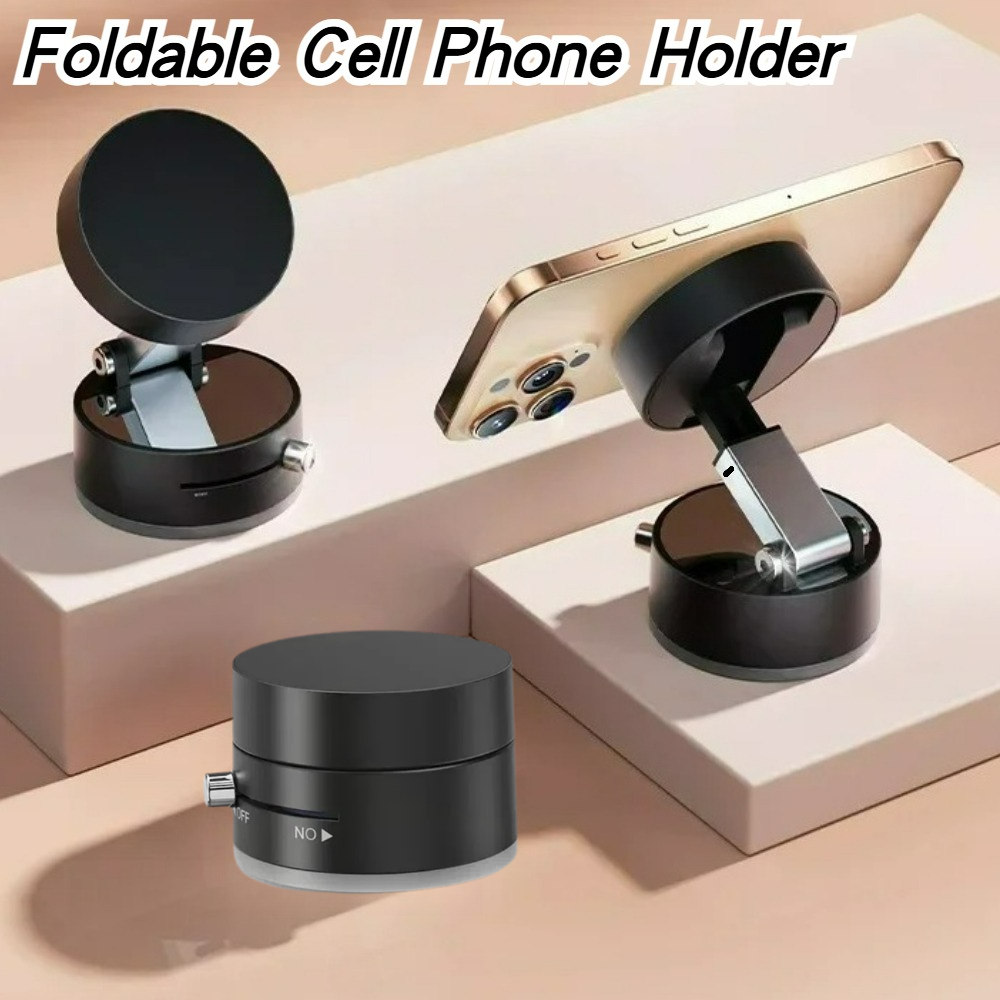 Desk Accessories - ที่วางสูญญากาศแม่เหล็กประสิทธิภาพสูงขาตั้งโทรศัพท์สากลแบบพับได้สําหรับรถเดสก์ท็อปห้องน้ําอุปกรณ์กีฬากลางแจ้ง