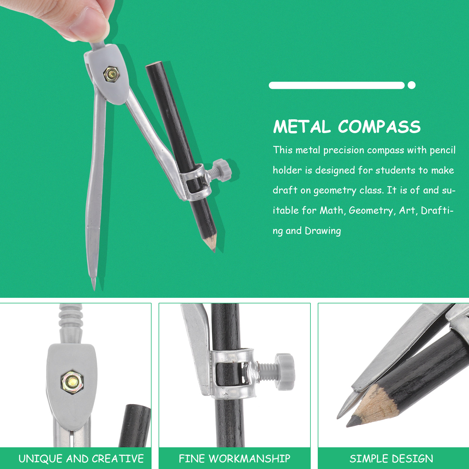 ชุดเข็มทิศโลหะแบบมืออาชีพ ชุดเ - Math Geometry Set With Compass บทวิจารณ์และราคา