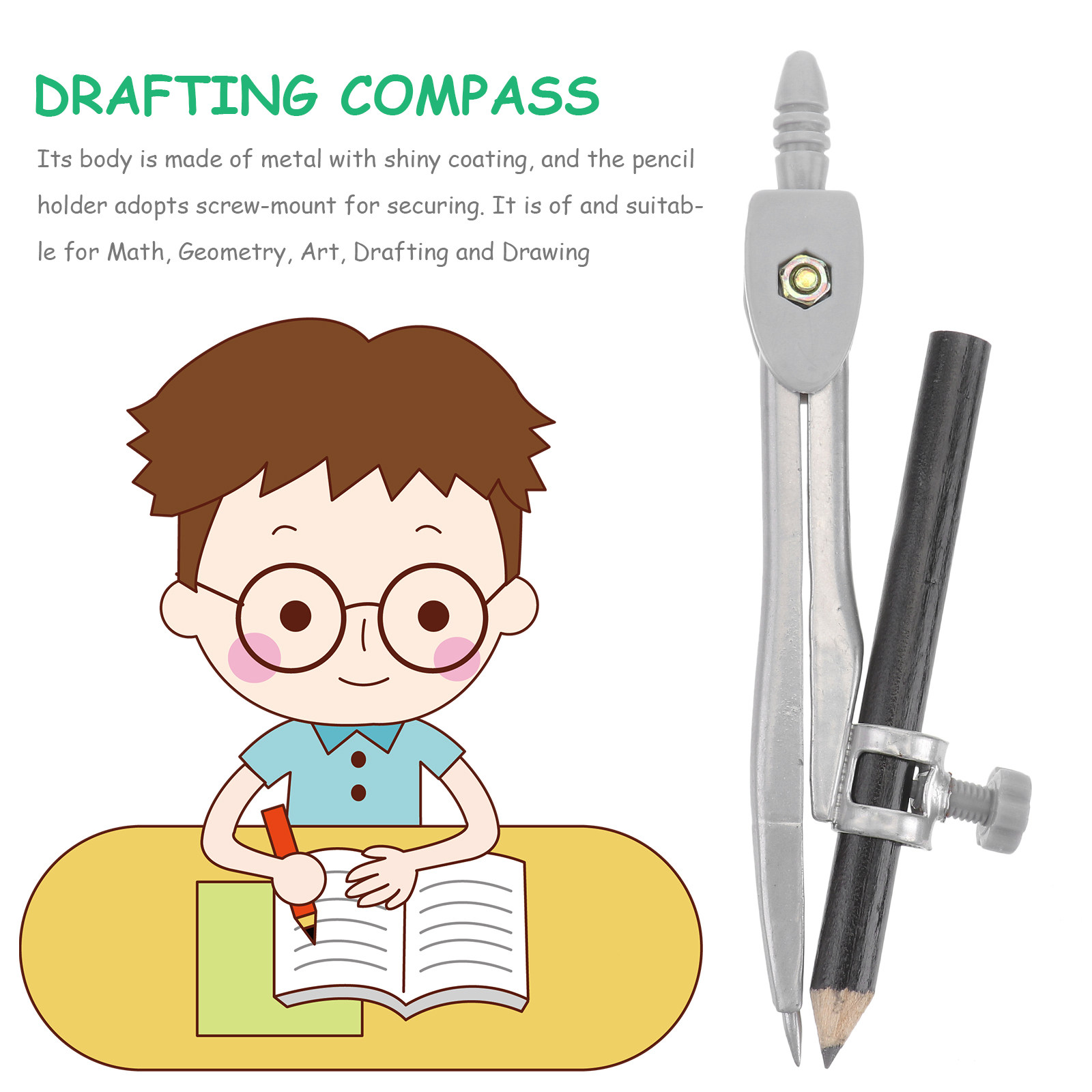 ชุดเข็มทิศโลหะแบบมืออาชีพ ชุดเ - Math Geometry Set With Compass บทวิจารณ์และราคา