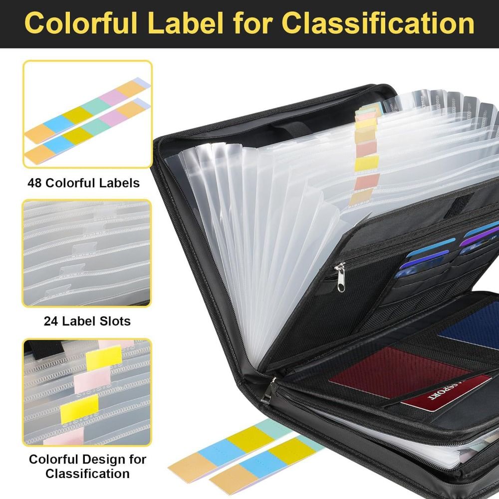 แฟ้มเอกสารแบบพับได้ 13 ช่อง พร - Expandable Accordion File Folder 13 Pockets บทวิจารณ์และราคา