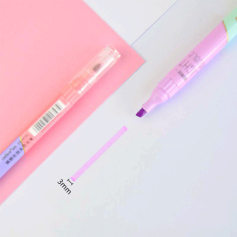 6 PCS Double Tip Highlighter ป - Pastel Highlighter Set Double Ended บทวิจารณ์และราคา