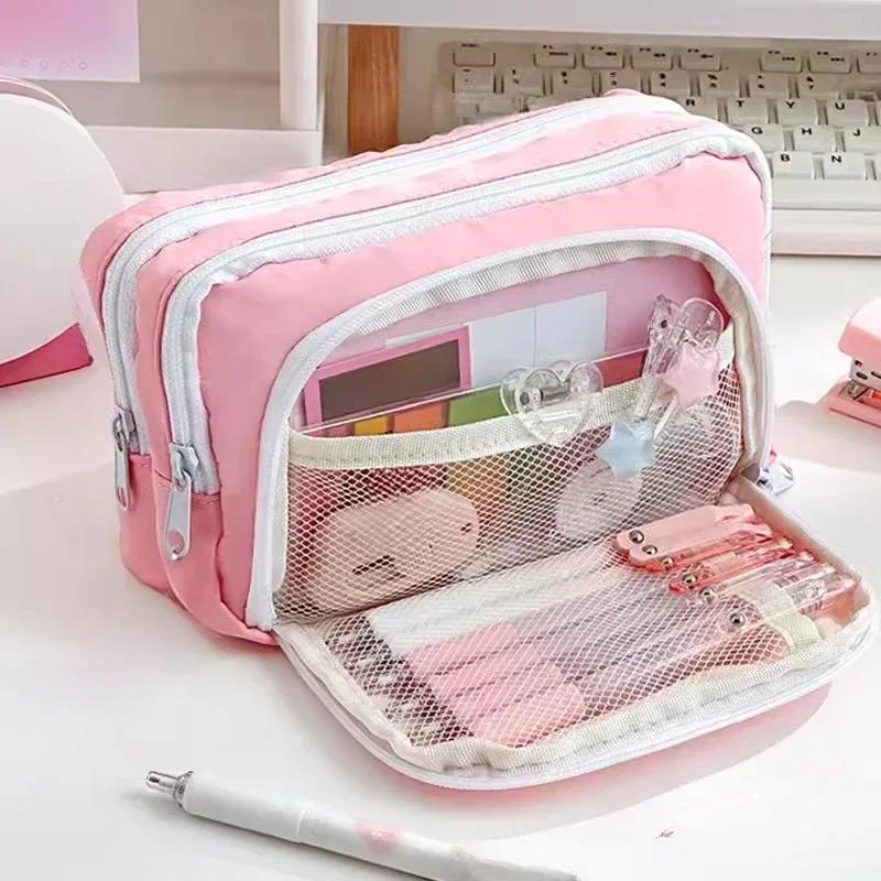กระเป๋าใส่ดินสอขนาดใหญ่พกพาสะด - Aesthetic Large Pencil Case Pouch บทวิจารณ์และราคา