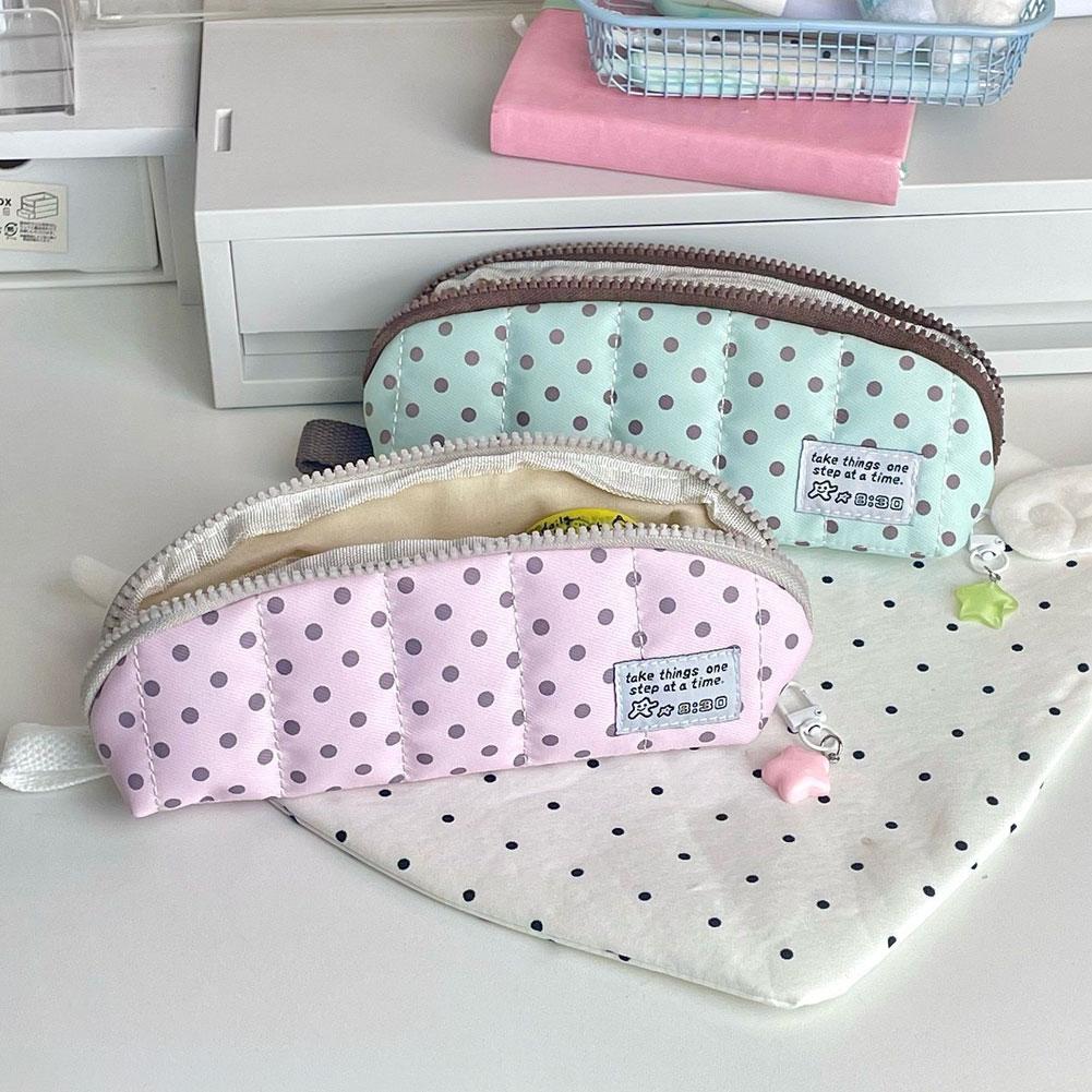 กระเป๋าดินสอลายจุดสวยงามแบบพกพ - Aesthetic Large Pencil Case Pouch บทวิจารณ์และราคา