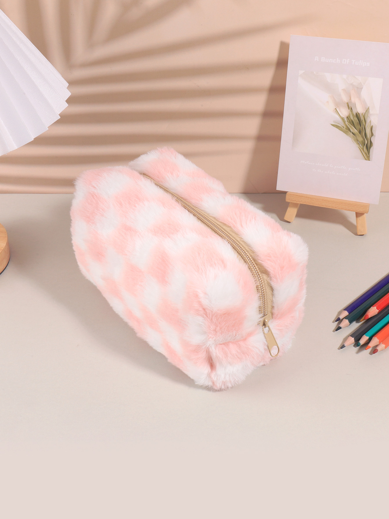 กระเป๋าใส่ดินสอลายตารางหมากรุก - Aesthetic Large Pencil Case Pouch บทวิจารณ์และราคา