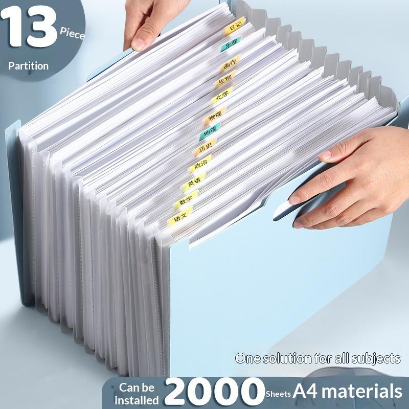 แฟ้มเอกสารแบบขยายได้ 13 ช่อง พ - Expandable Accordion File Folder 13 Pockets บทวิจารณ์และราคา
