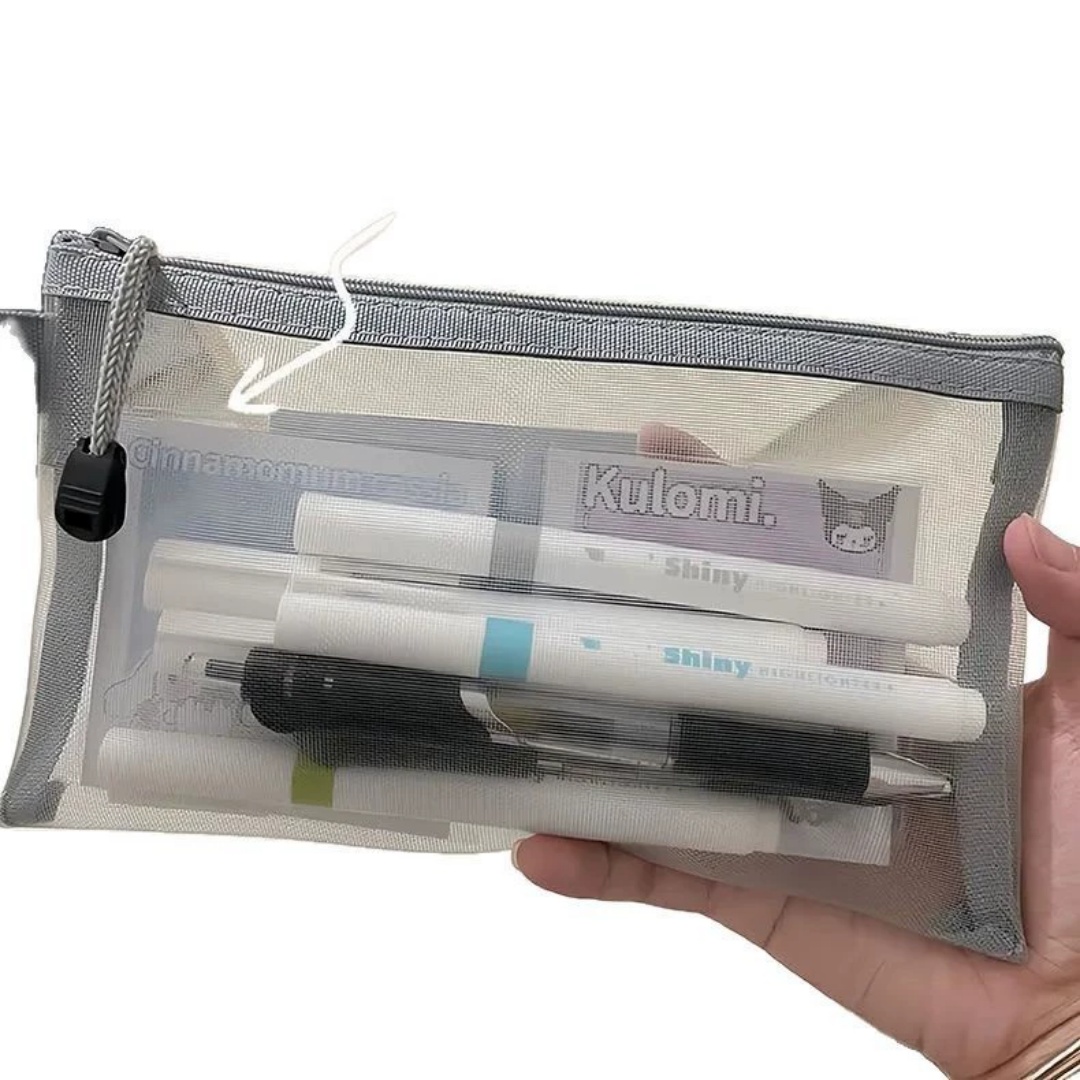 กระเป๋าใส่ดินสอไนลอน น้ำหนักเบ - Clear Mesh Pencil Pouch For Exam บทวิจารณ์และราคา