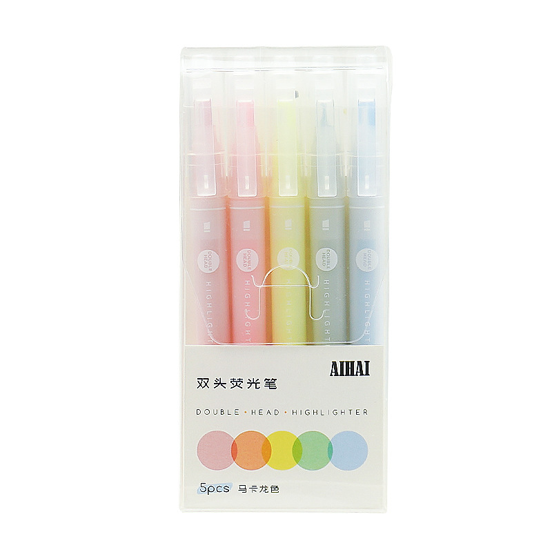 5 สีคู่ที่ไม่ซ้ํากัน Window TI - Pastel Highlighter Set Double Ended บทวิจารณ์และราคา