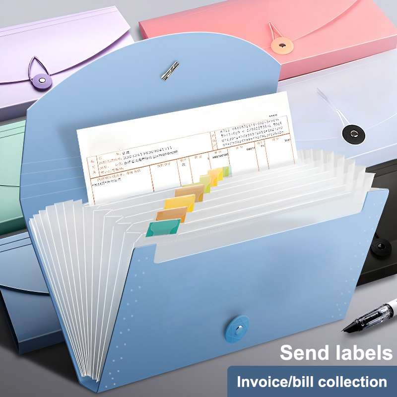 แฟ้มเอกสารแบบขยายได้ 13 ช่อง จ - Expandable Accordion File Folder 13 Pockets บทวิจารณ์และราคา