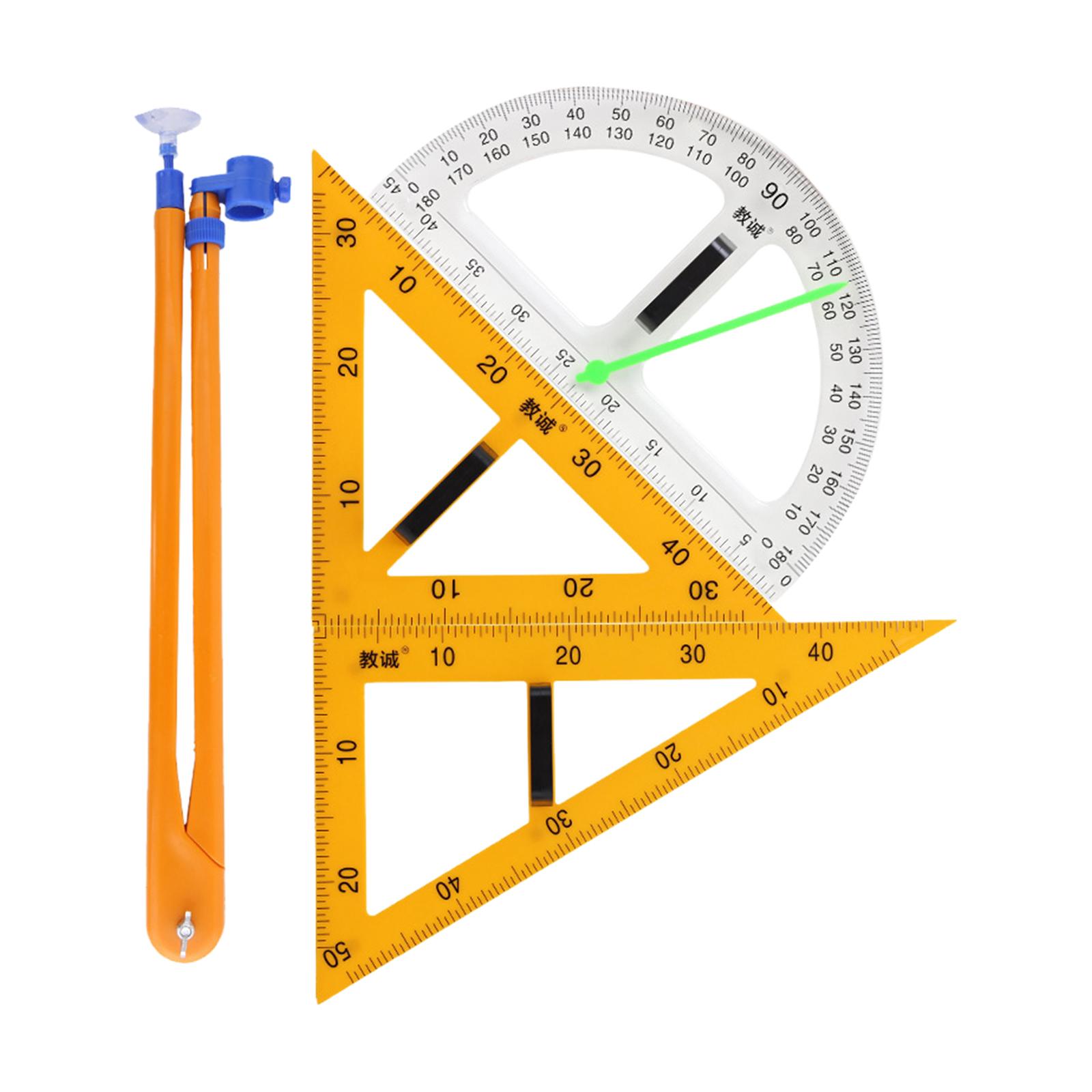 ชุดไม้บรรทัดเรขาคณิตสำหรับกระด - Math Geometry Set With Compass บทวิจารณ์และราคา