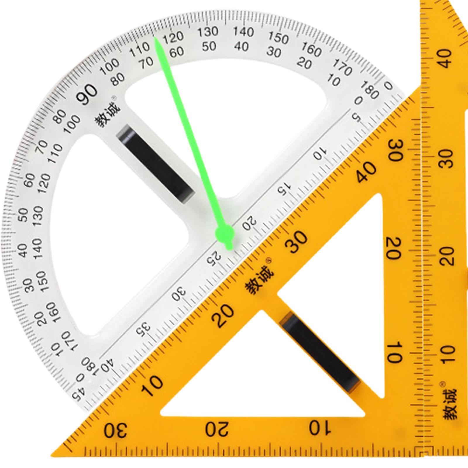 ชุดไม้บรรทัดเรขาคณิตสำหรับกระด - Math Geometry Set With Compass บทวิจารณ์และราคา