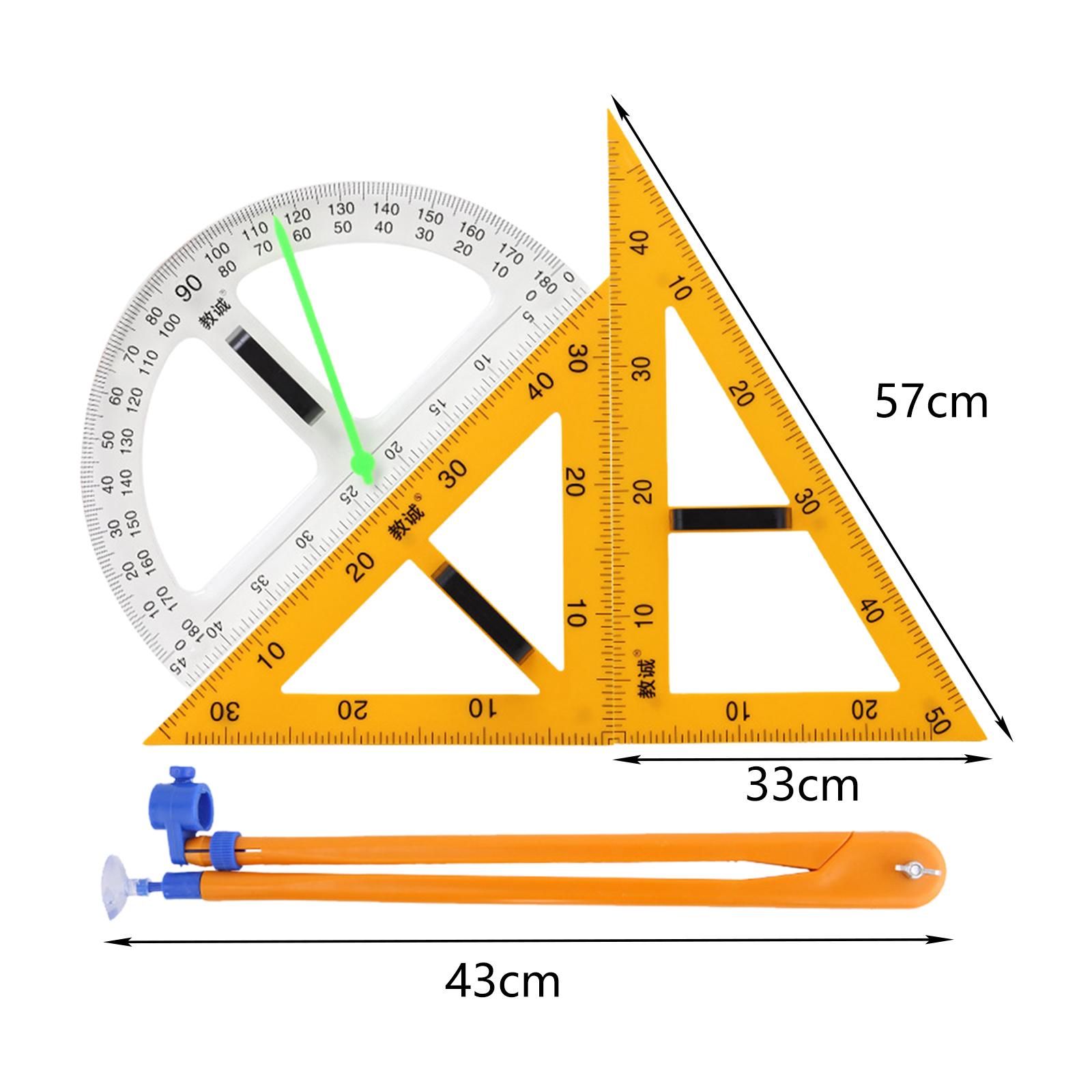 ชุดไม้บรรทัดเรขาคณิตสำหรับกระด - Math Geometry Set With Compass บทวิจารณ์และราคา