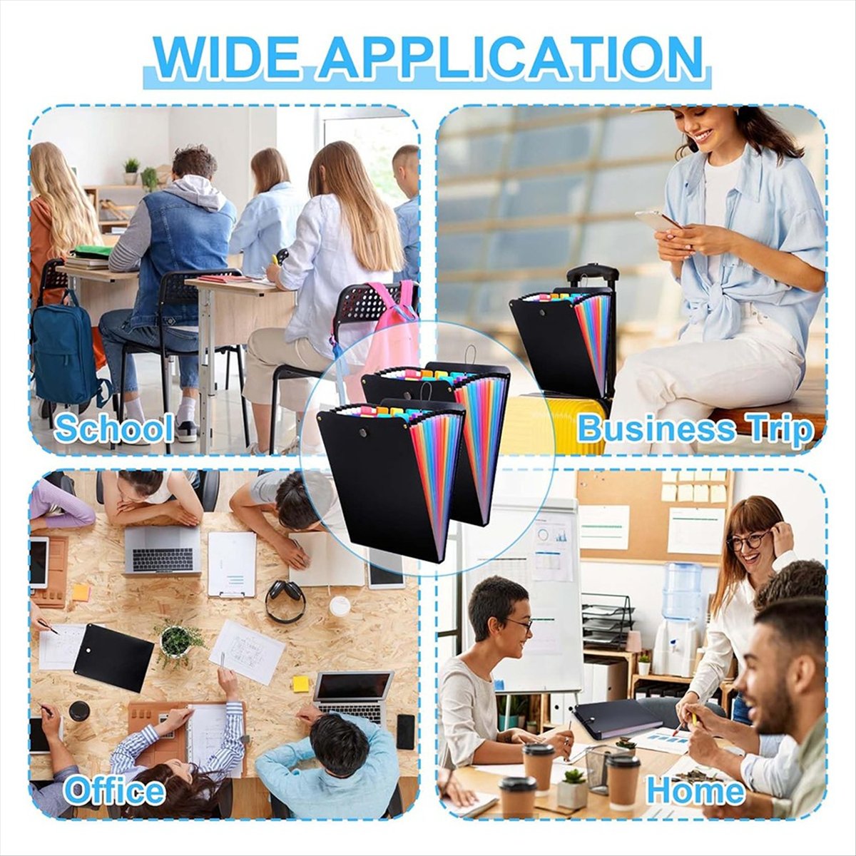 ABPP แฟ้มเอกสารแบบขยายได้ 2 ชิ - Expandable Accordion File Folder 13 Pockets บทวิจารณ์และราคา