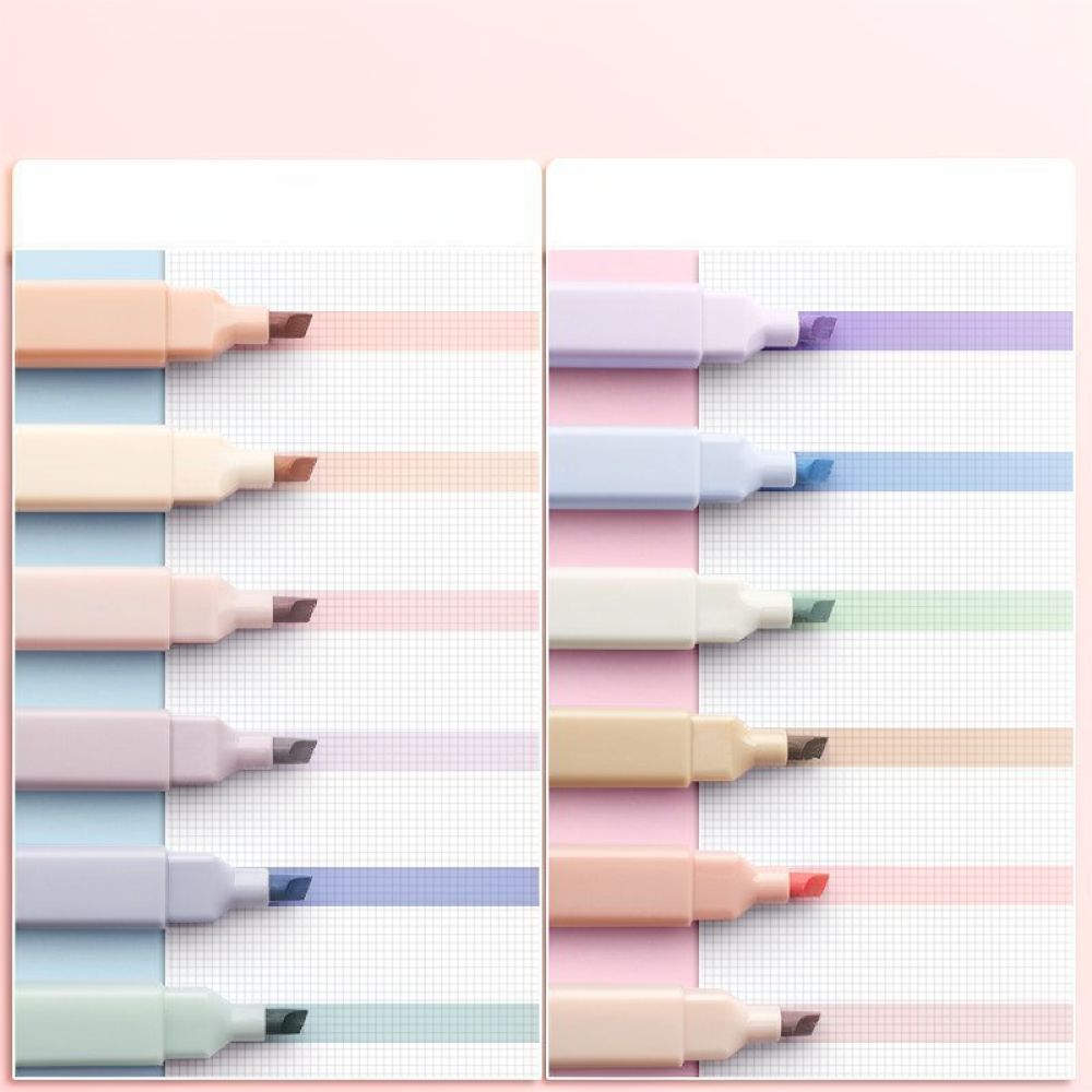 ชุดปากกาไฮไลท์สีพาสเทลสวยงาม ส - Pastel Highlighter Set Double Ended บทวิจารณ์และราคา