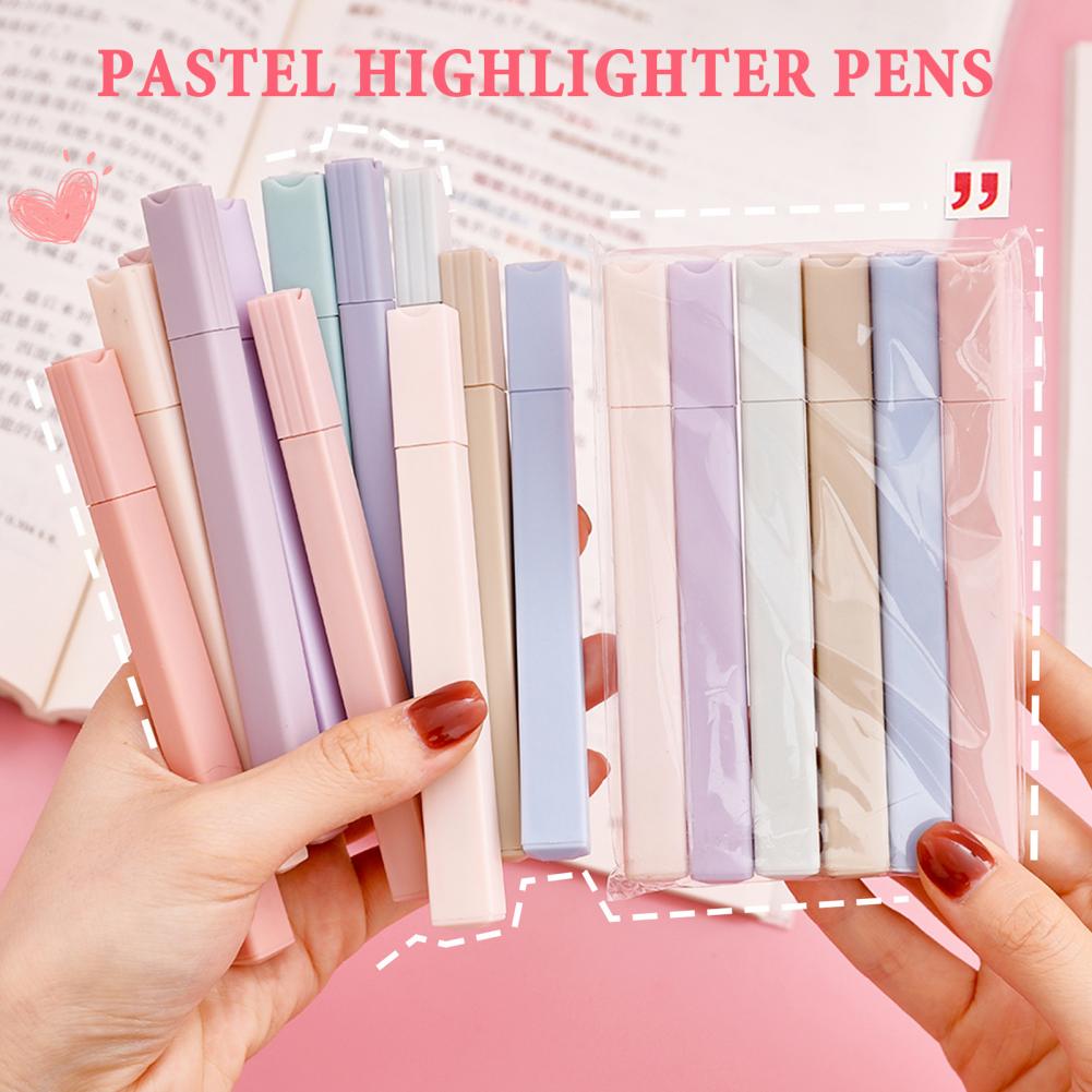 ปากกาเน้นข้อความสีสันสดใส 6 ชิ - Pastel Highlighter Set Double Ended บทวิจารณ์และราคา